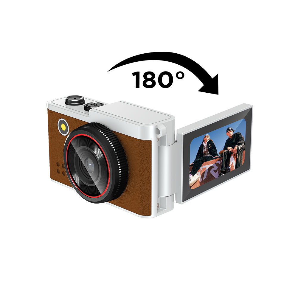 DC38S Mini Camera with Rotating LCD Screen 5MP HD Video Recording Support MicroSD - Detail 1