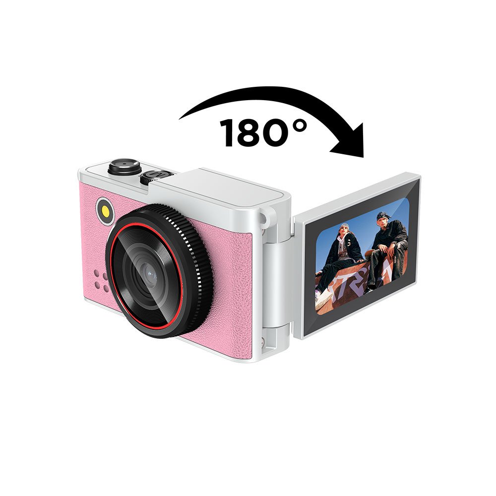 DC38S Mini Camera with Rotating LCD Screen 5MP HD Video Recording Support MicroSD - Detail 2
