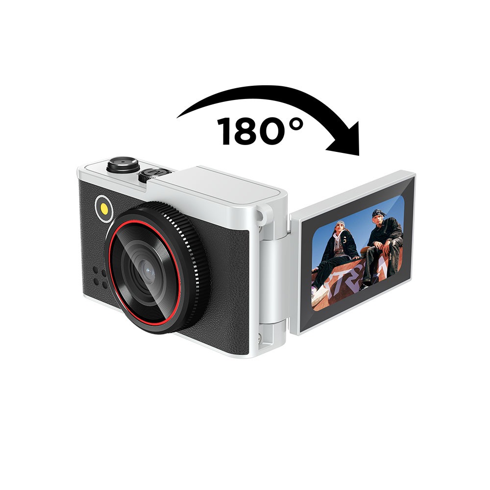 DC38S Mini Camera with Rotating LCD Screen 5MP HD Video Recording Support MicroSD - Detail 3