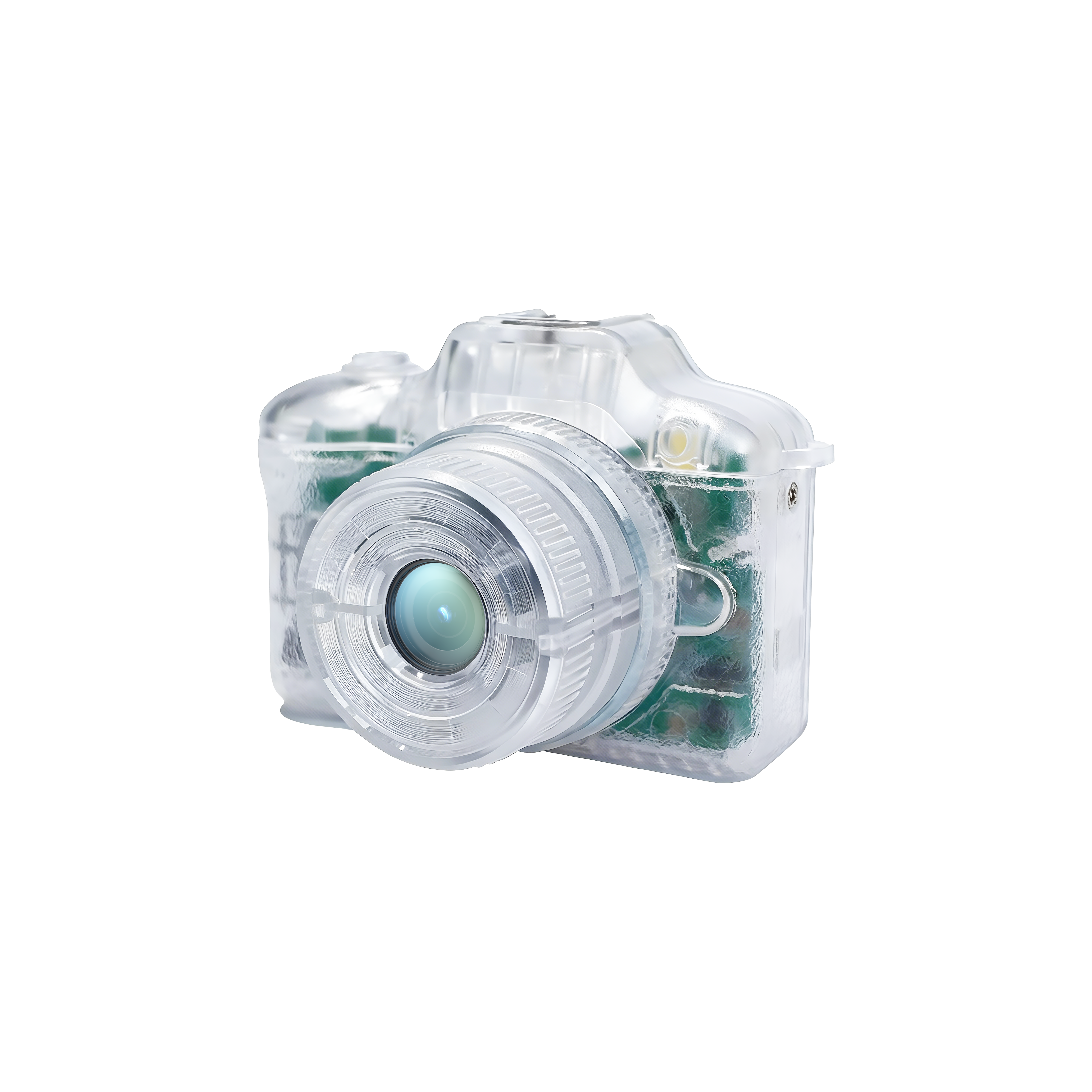  Sprite DC30T 1080P Retro Mini Keychain Camera Transparent Case with Optional PVC Doll - Detail 1