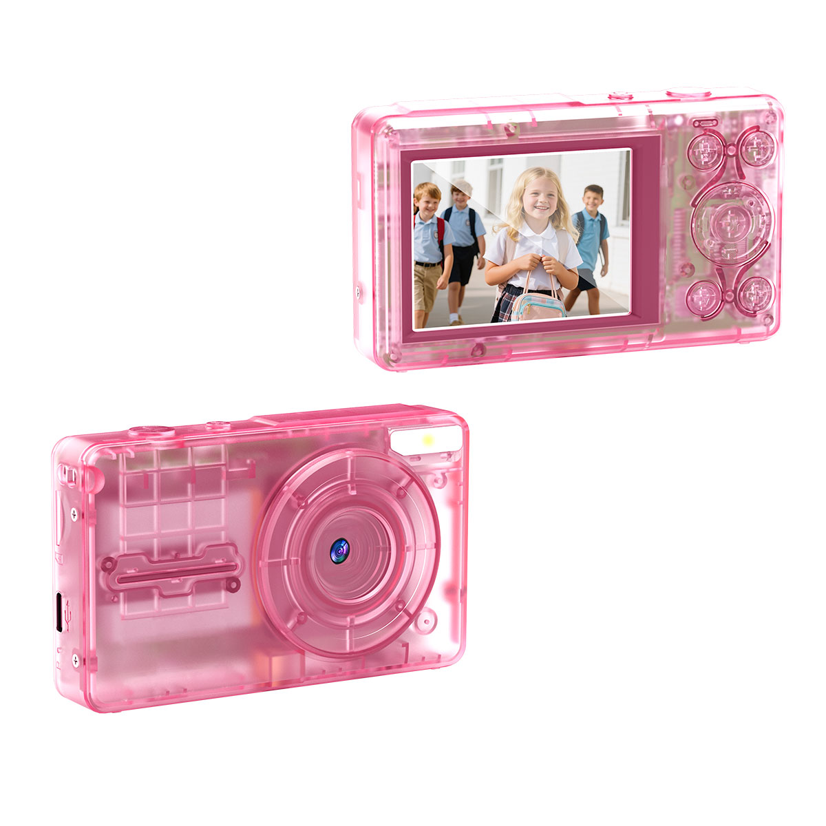 DC02T 4K Dual Screen Digital Camera Transparent Design 18X Zoom, LED Flash  Portable Vlogging Camera - Detail 2