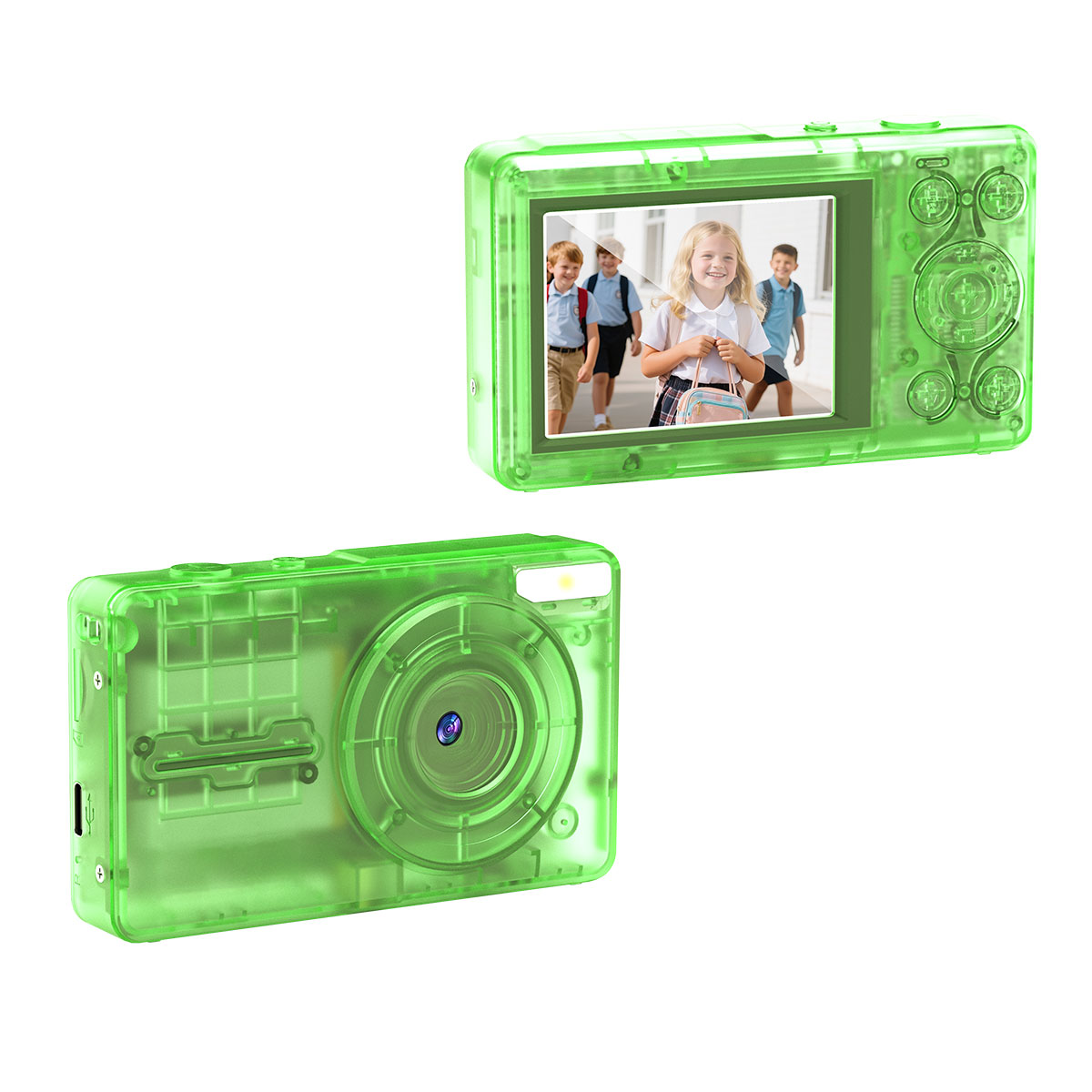 DC02T 4K Dual Screen Digital Camera Transparent Design 18X Zoom, LED Flash  Portable Vlogging Camera - Detail 4