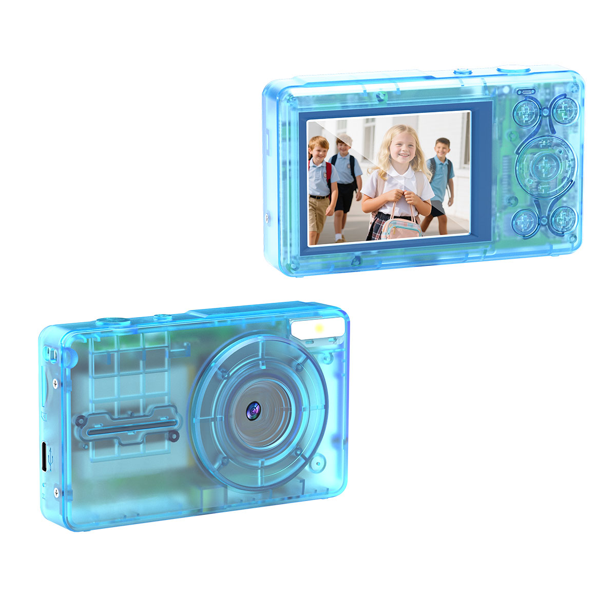 DC02T 4K Dual Screen Digital Camera Transparent Design 18X Zoom, LED Flash  Portable Vlogging Camera - Detail 3