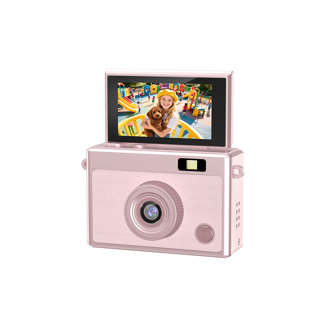 DC59 1080P Mini Thumb Keychain Camera with Foldable Flip Screen & Selfie Button - Detail 1