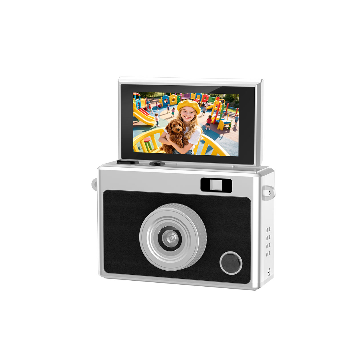 DC59 1080P Mini Thumb Keychain Camera with Foldable Flip Screen & Selfie Button - Detail 3