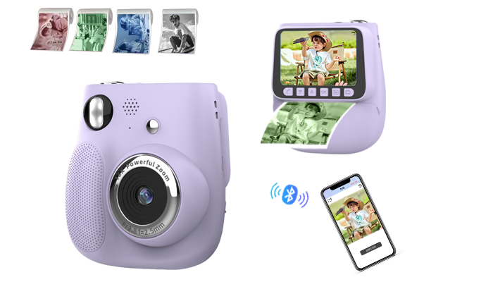 K11Pro Kids Instant Print Camera Dual Lens 48MP 1080P Video 2.4