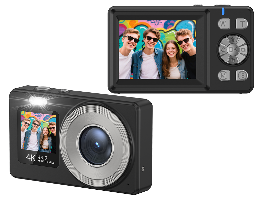 Dual Screen Kids Digital Camera DC08S 1080P with Autofocus & 18X Zoom - Detail 16