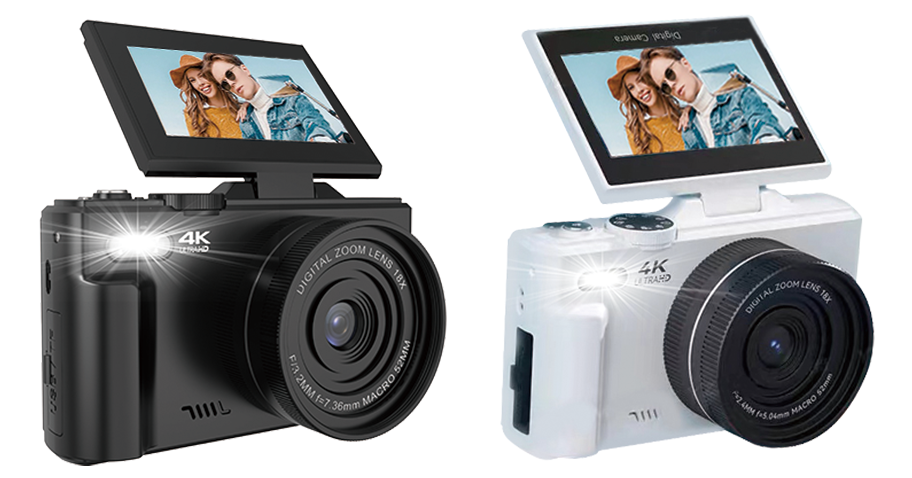 4K Digital Camera DC18 with Flip Screen & WiFi Connectivity - Detail 4