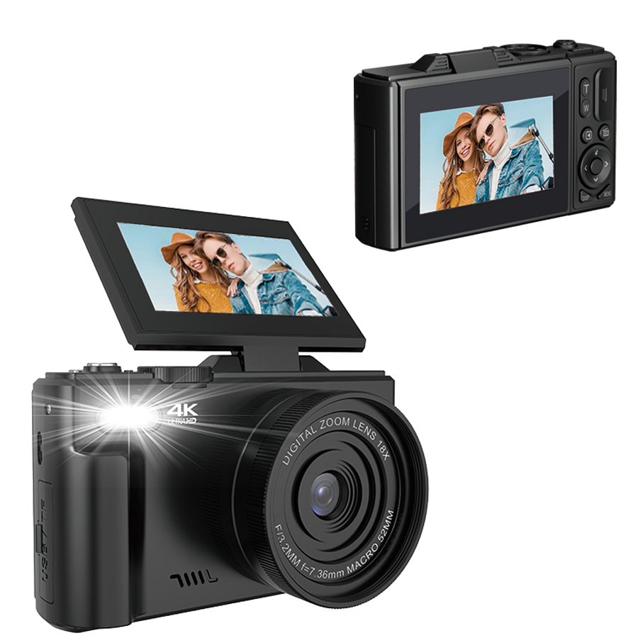 4K Digital Camera DC18 with Flip Screen & WiFi Connectivity - Detail 5